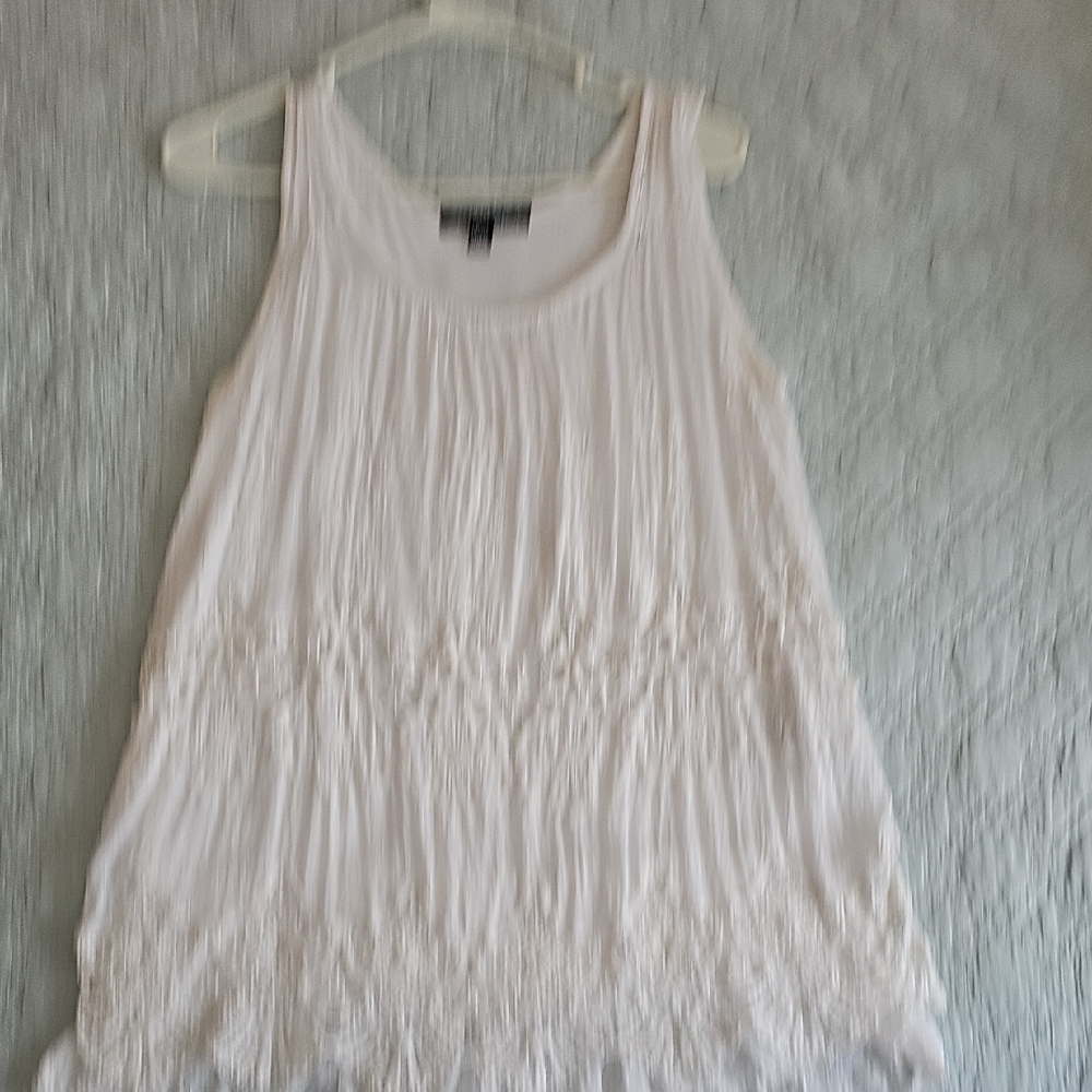 Saks Fifth Avenue White Textured Blouse